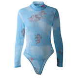 Long Sleeve Transparent Bodysuits - Tres Chic Boss Babe