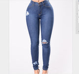 Ripped Hole Denim Jeans - Tres Chic Boss Babe